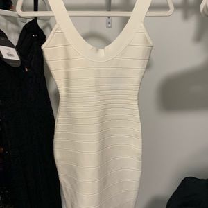 Herve Lleger U-neck Mini Bandage Dress